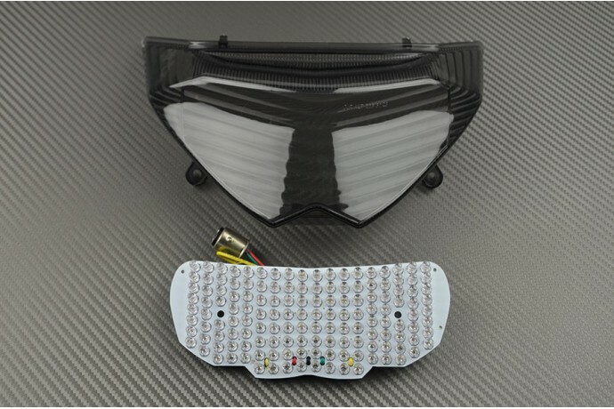 Feu arrière LED Suzuki GSF 1200 N Bandit clignotant intégré fumé 2006