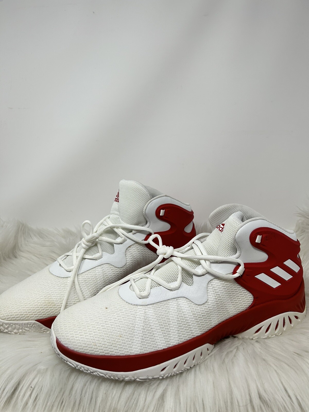 Adidas Men's Explosive Bounce Basketball Shoe CQ1572 White R