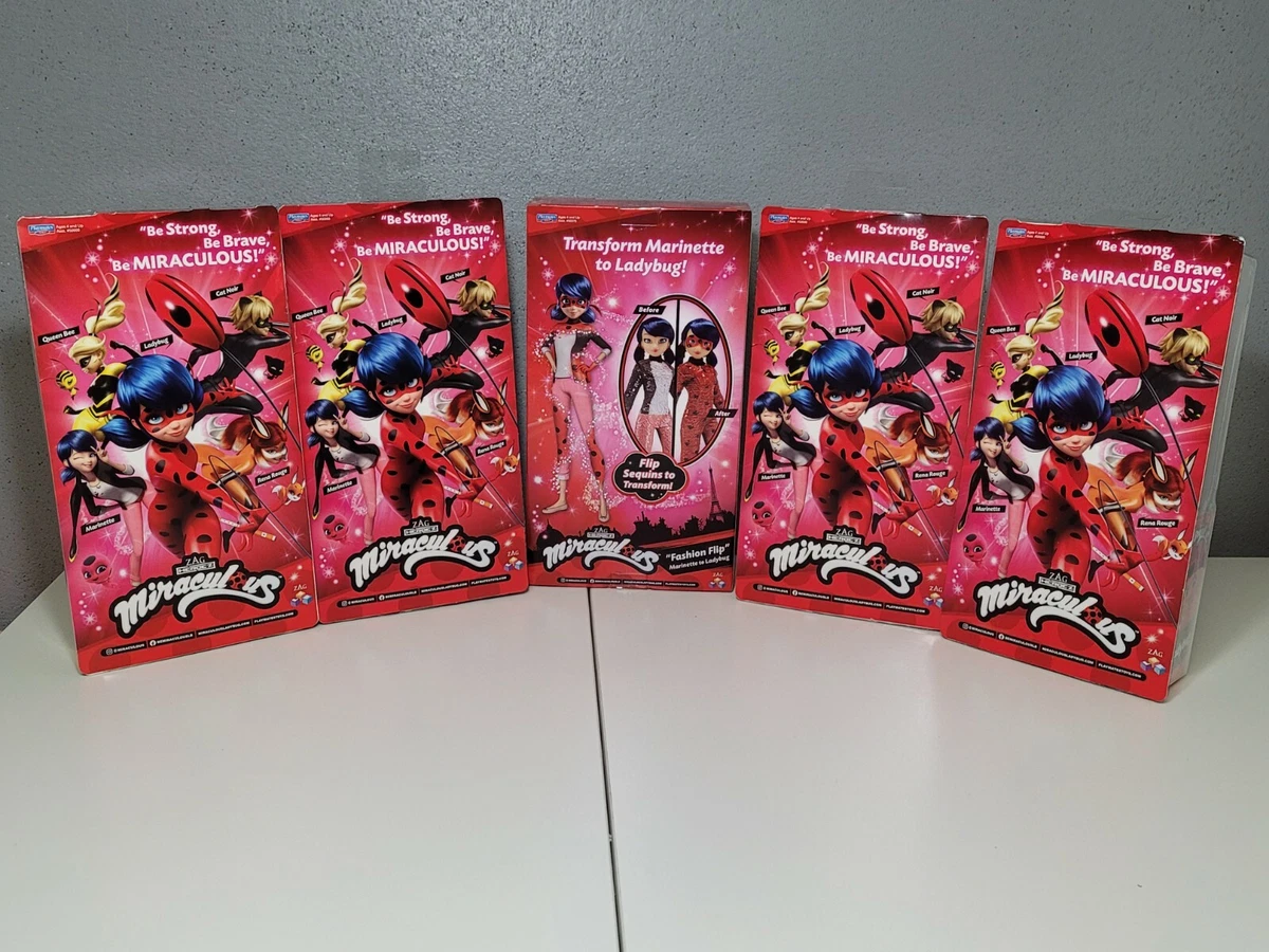 Set of 5 NEW Miraculous Ladybug Dolls Queen Bee Cat Rena Lady