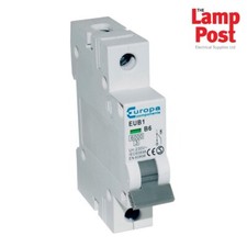 Europa MCB 6A 6 AMP EUB1 B6 SP MCB Miniature Circuit Breaker
