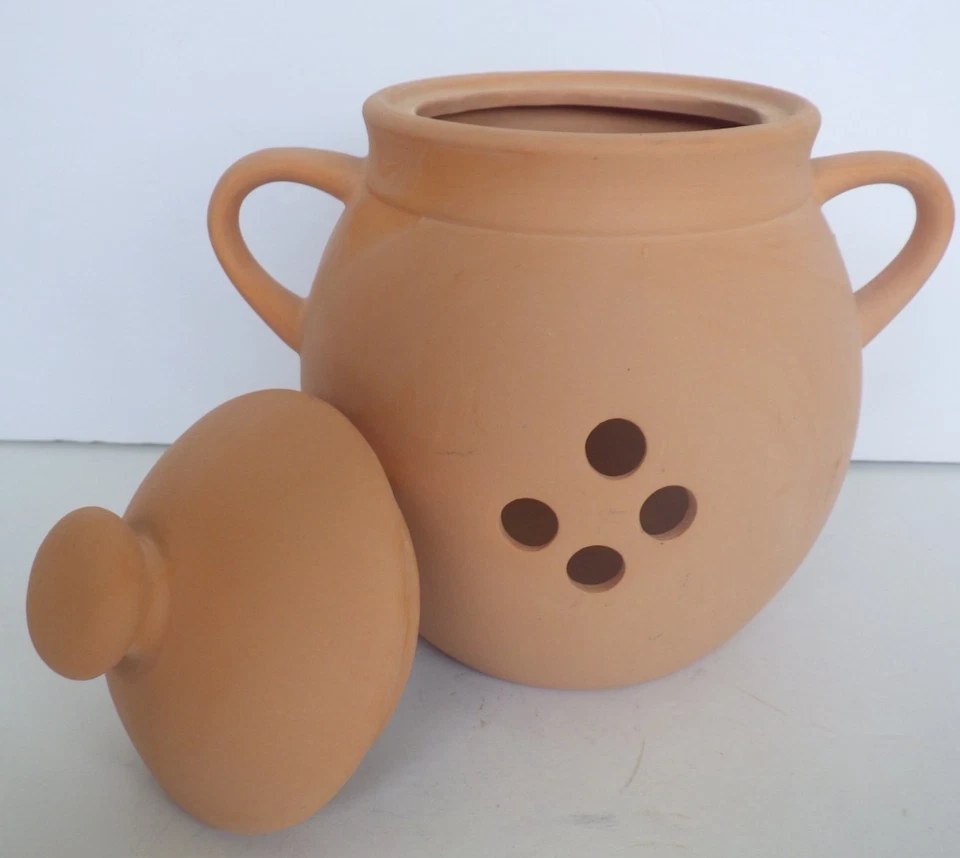 Terracotta Garlic Keeper with Lid & Handles Boston Warehouse - Image 4 of 4