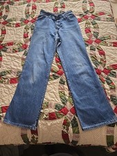 Vintage Levis Jeans Womens 28x32 Orange Tab 70s Flared Hippie Talon Zipper READ