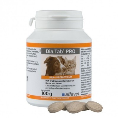 Dia Tab Pro Kautabletten 100g für Hund Katze bei Durchfall
