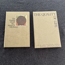 THE QUALITY OF LIFE by James A. Michener, James B Wyeth - 1970 HC w/ slipcase