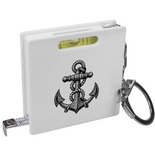 'Anchor With Rope' Keyring Tape Measure / Spirit Level Tool (KM00047756)