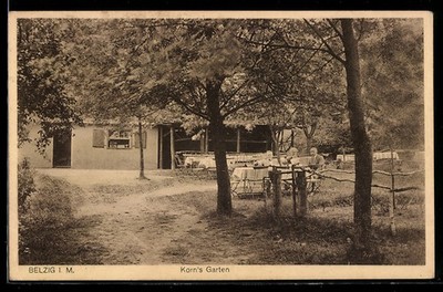 Belzig, Korn´s Garten, Ansichtskarte 1928 