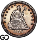 1849 Seated Liberty Quarter, Magnificent Solid Gem BU++, Find A Nicer, WOW!