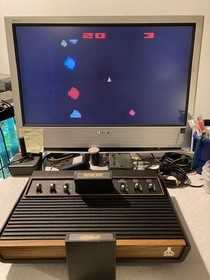 #168 - Atari CX2600 (Tested 6-Switch) w/ 2 Joysticks, Paddles, Power, etc