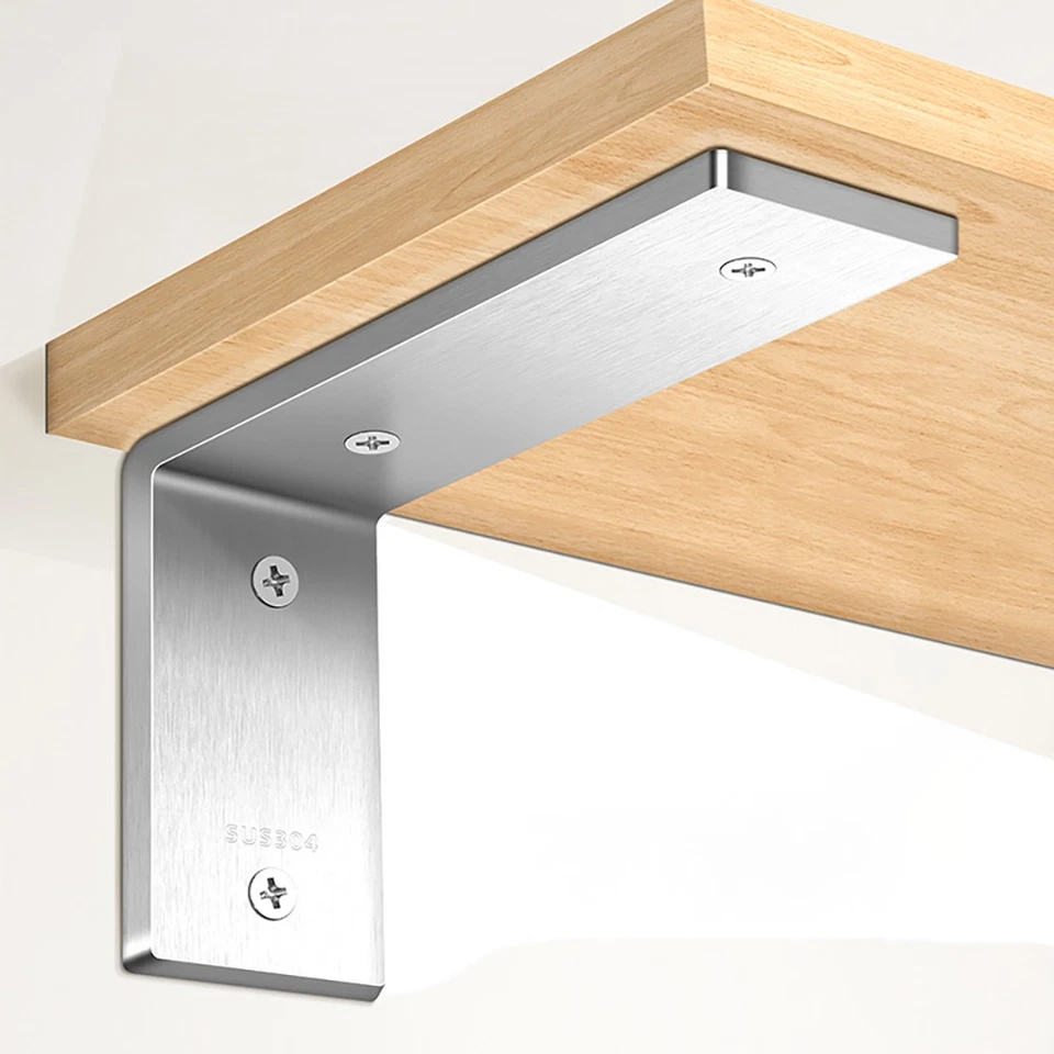 Rustic Shelf Brackets Scaffold Board Heavy Duty Stainless Steel No LipShelf - Image 3 of 4