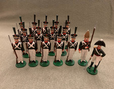 Konvolut, 16 Mann Russische Infanterie 1815, 52mm Figuren, Metall