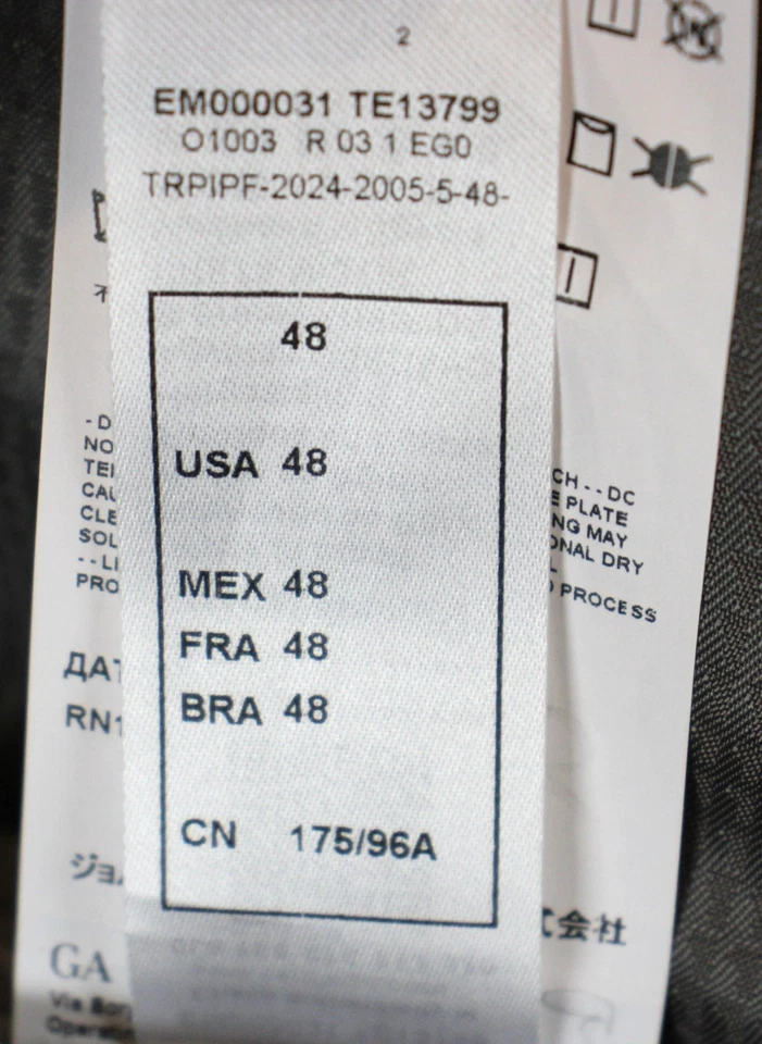 Blazer Emporio Armani 38 R Abrigo Deportivo Rosa Tostado Lana a Cuadros Seda Lino Línea G Foto 3 de 4