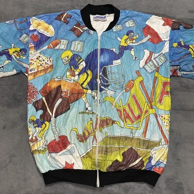 Vintage Ty-Breakers Football Jacket 1991 The Sharper Image All Over Print