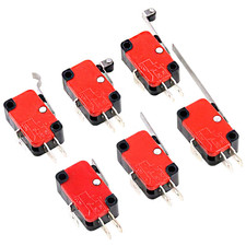 24Pcs Micro Limit Switch Assorment Kit, Long Hinge Roller Momentary Cherry Push