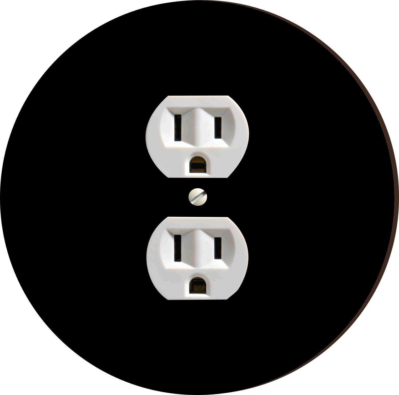 Island Gifting - Solid Black Circle Design - Round Duplex Ou