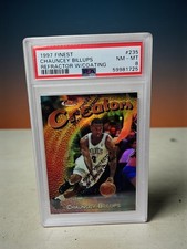 🔥1997 Chauncey Billups Topps Finest Refractor PSA 8 Celtics #235 Rookie HOF