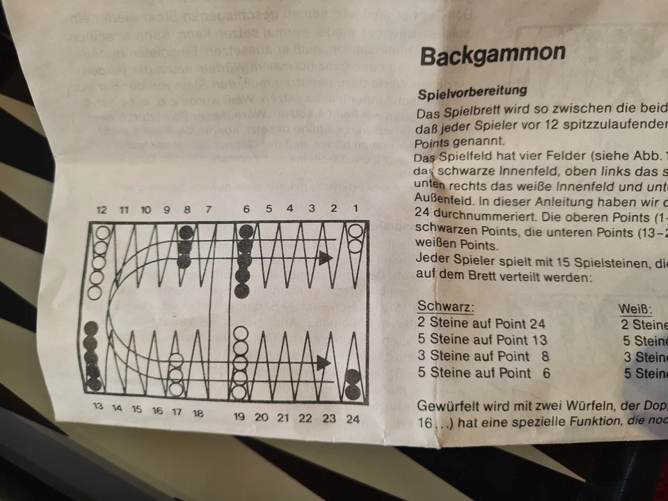 Wie neu: Backgammon Koffer Hartung Spiele 34x23cm 17cm Magnetisch Reisespiel - Bild 4 von 4