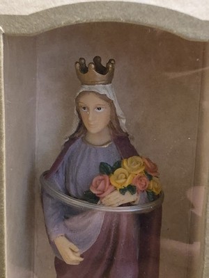 Roman Inc St Elizabeth of Hungary Figurine Prayer Card Boxed 4''