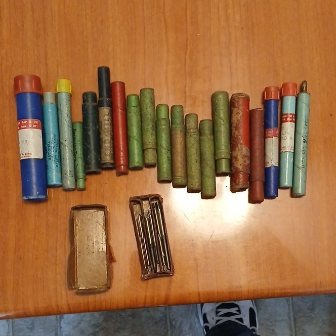vintage lot of 26 mill bits