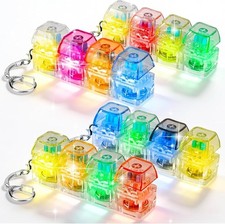 Keyboard Fidget Toys for Adults Keyboard Clicker with LED Light Keychain Fidget