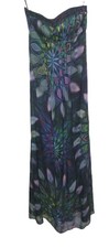 ForeverNew Strapless Purple Blue Floral,Silk, Beaded Dress Size8Aus/6Uk/34Eur