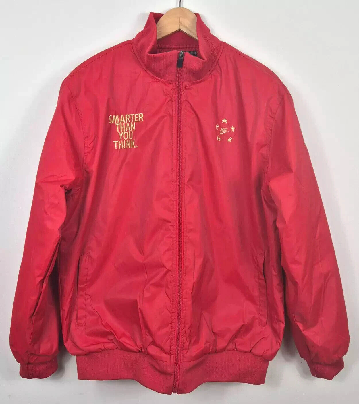 Nike Vintage 4705 Bomber Jacket - Smarter Than You Think - Men's 2XL Red Coat-image