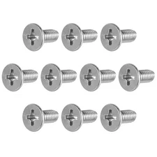 M4x10mm Flat Head Machine Screws Phillips Cross Screw 304 Stainless Steel 50Pcs