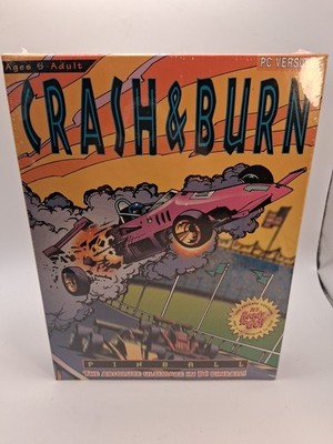 Epic Pinball Crash and Burn PC 1993 Sealed Vintage Video Game B&N Software