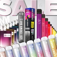 ELFBAR 800 SALT CROWN BAR RANDM FLERBAR BM600 TOBALIQ E-Zigarette E-Shisha