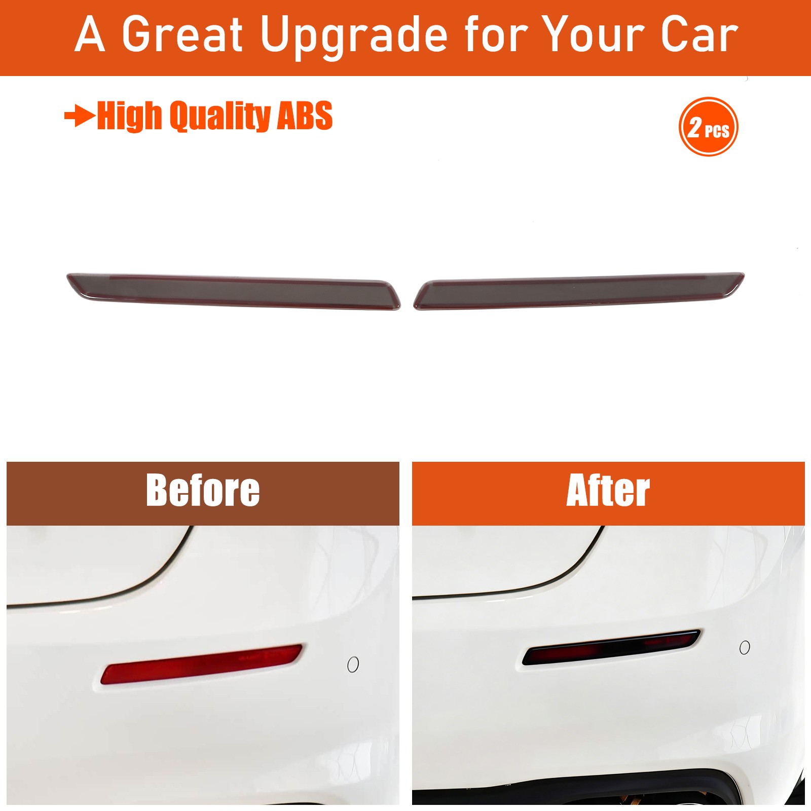 Smoked Rear Fog Light Smoked Cover Trim Overlay For Maserati Ghibli M157 2018+
