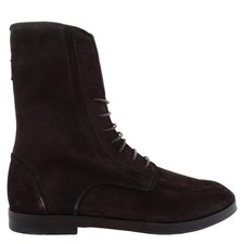 Ferragamo Debby Suede Lace-Up Boots, Size 9 C