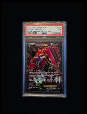 Pokemon Groudon EX Dark Explorers Holo Rare #106 PSA 7 Near Mint Ita
