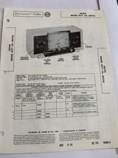 SAMS Photofact Set 275 Folder 4 Arvin 857T RE378 Radio Service Manual 1955