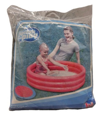 Bestway 51024 Pool 3-Ring 102x25 cm ROT Planschbecken Swimming Pool NEU & OVP