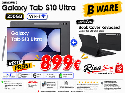 Samsung Galaxy Tab S10 Ultra SM-X920 256GB WiFi Grau+KEYBOARD BOOK S10 WIE NEU