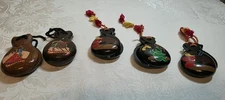 Castanets Hand Painted 2.5 sets 5 total Vintage. FREE SHIPPING