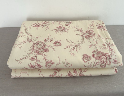 Paar St Michael Vintage Vorhänge Baumwolle Blumen UK B162 x L180 cm je