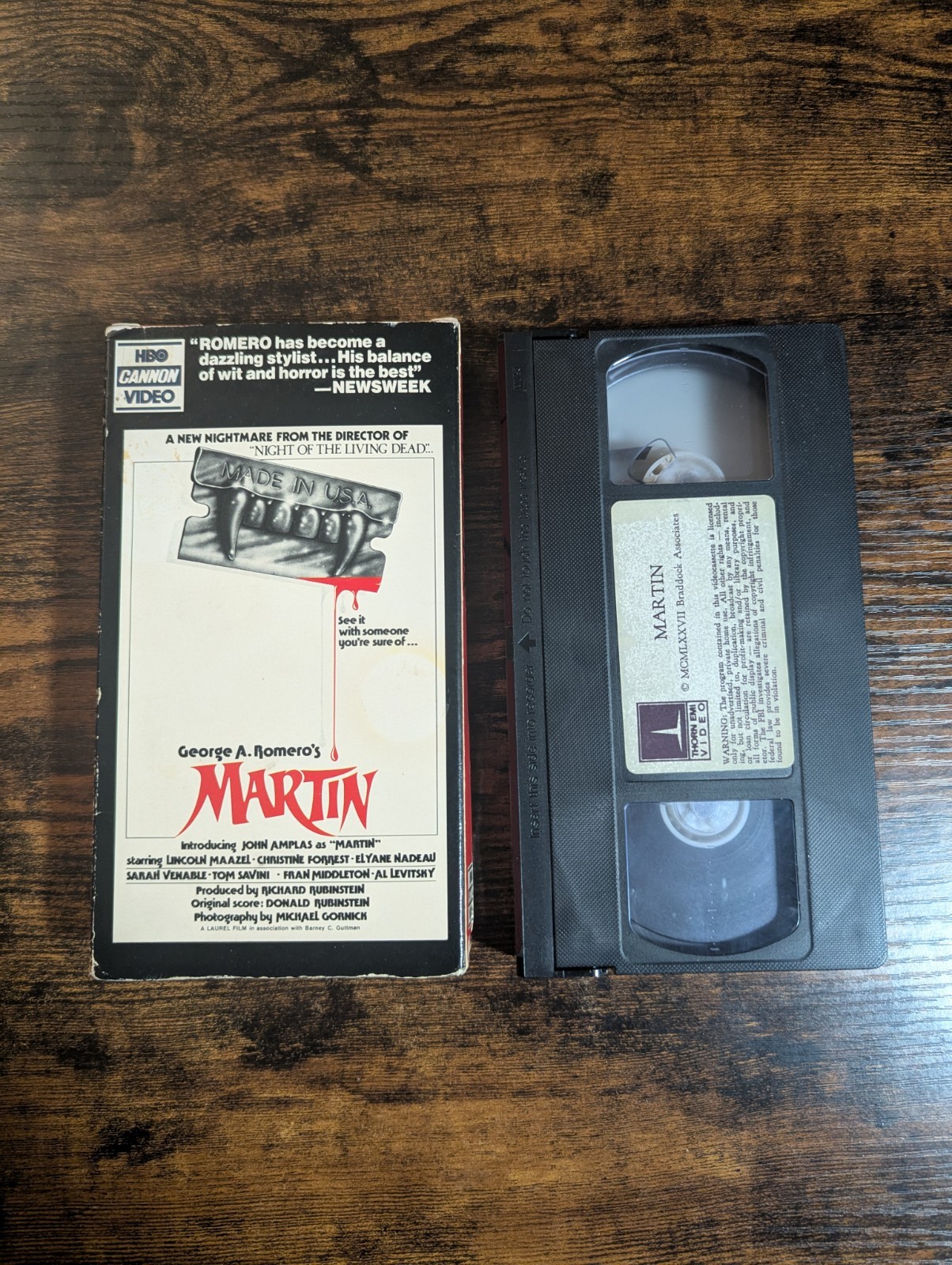 Martin (VHS, 1977) George A. Romero ~ Tom Savini ~ Horror Cult HBO Cannon Video