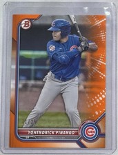 2022 Bowman Yohendrick Pinango #BP-95 Orange Paper /25 Blue Jays Rookie