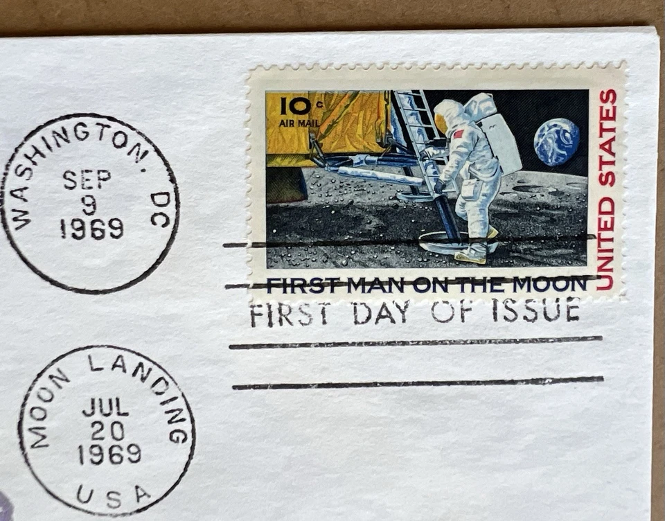 1969 Apollo 11 Moon Landing FDC • “First Man on the Moon” - Image 3 of 4