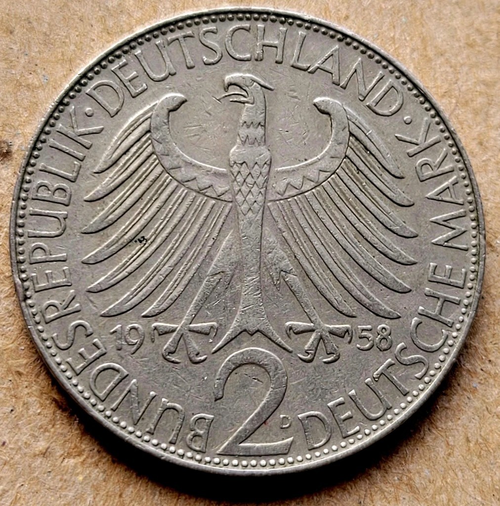 Germany - Federal Republic 2 Mark, 1958-D, Max Planck | eBay