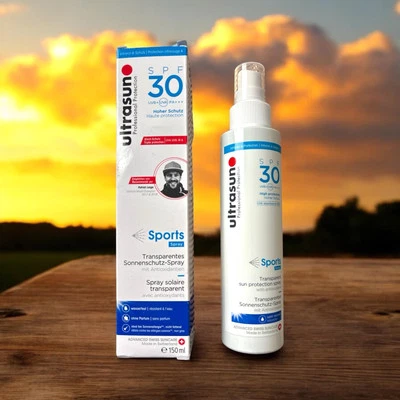 UltraSun Transparent Sun Protection | Sports Spray SPF30 | 150ml