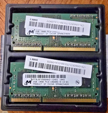 Micron 4GB 2x2GB SODIMM - Matched RAM Pair 2GB PC3-10600S-9-10-B1