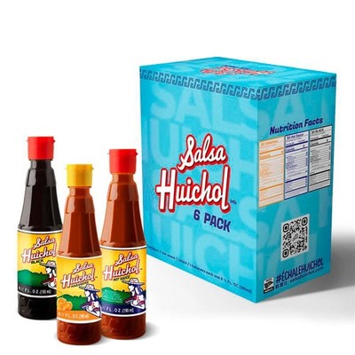 Salsa Huichol Mix Pack   6-Pack of 6.42 oz Bottles   4 Original, 1 Negra, 1