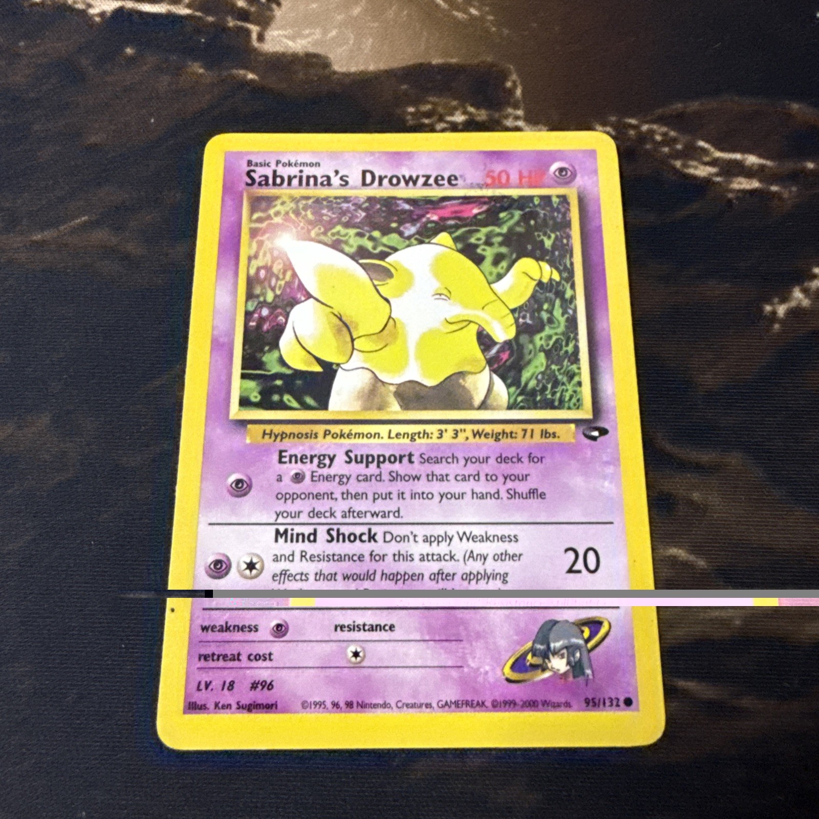 Pokemon TCG Gym Challenge Sabrina's Drowzee Common Card 95/132
