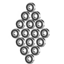 16 Pack 608-RS Ball Bearings Skateboard Bearings Double Rubber Sealed Shielde...