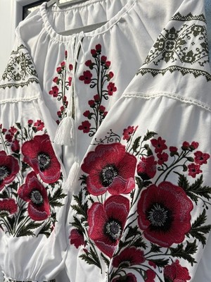 Damen Bluse Neue  Stickerei BohoStii Folklore Vyshyvanka Вишиванка bestickt 
