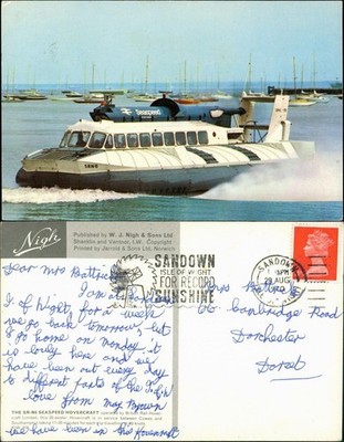 Ansichtskarte  Luftkissenboot Hovercraft Seaspeed SR-N6 Hochsee Schiff 1970