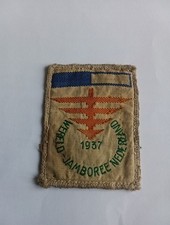 1937 Rare Original 5th World Scout Jamboree Cloth Badge Nrtherlands