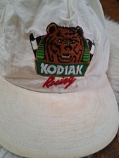Vintage Kodiak Racing Snapback Hat White Adjustable Cap USA Made NASCAR Read