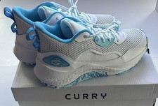 Under Armour GS CURRY 3Z 24 Boys Size 6Y Lt Blue  White Basketball Sneakers New
